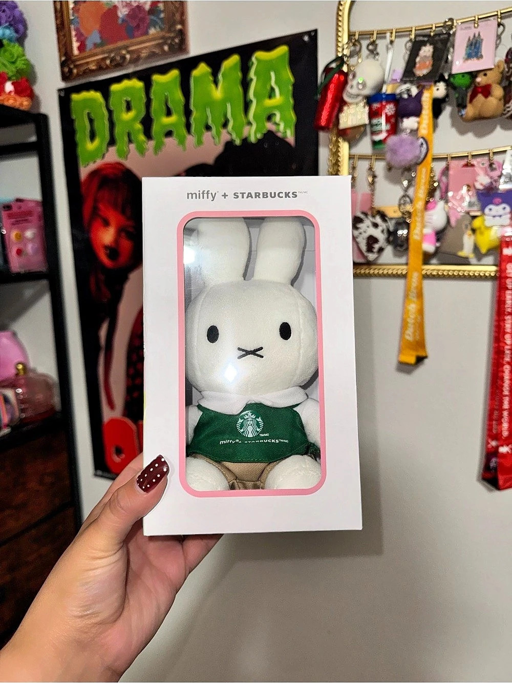 Starbucks miffy x Starbucks plush in Green & White NWT